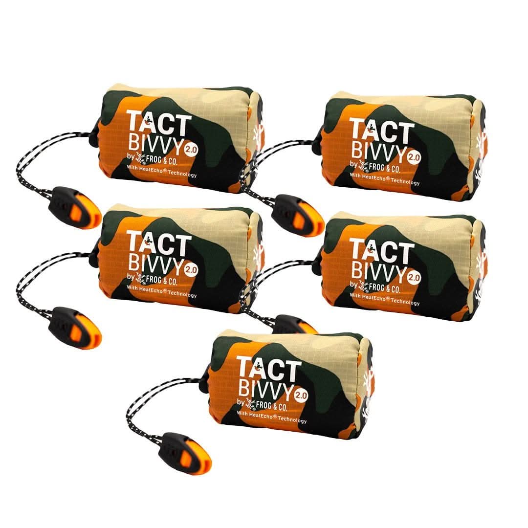Survival Frog WARMTH & SHELTER Tact Bivvy® 2.0 Emergency Sleeping Bag Tact Bivvy® 2.0 Emergency Sleeping Bag - Ultralight Waterproof Survival Gear