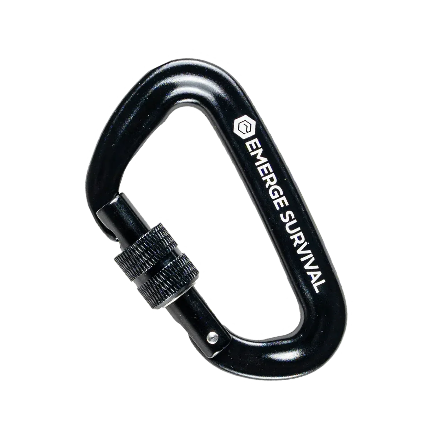 Emerge Carabiner durable lightweight aluminum with 12KN capacity and screw lock for secure outdoor gear attachment