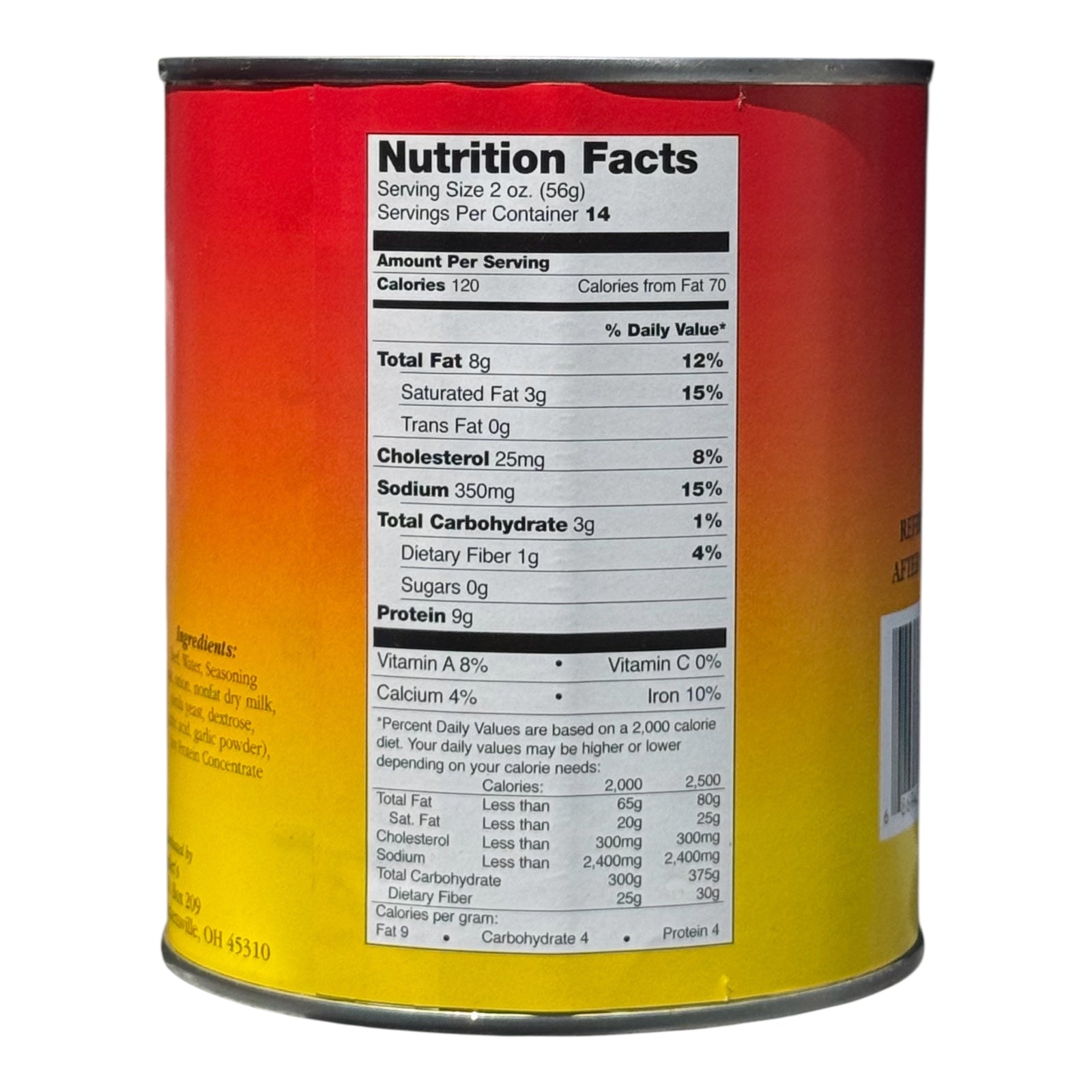 Case (12 Cans) of Yoder's fresh REAL Canned Taco Beef Filling