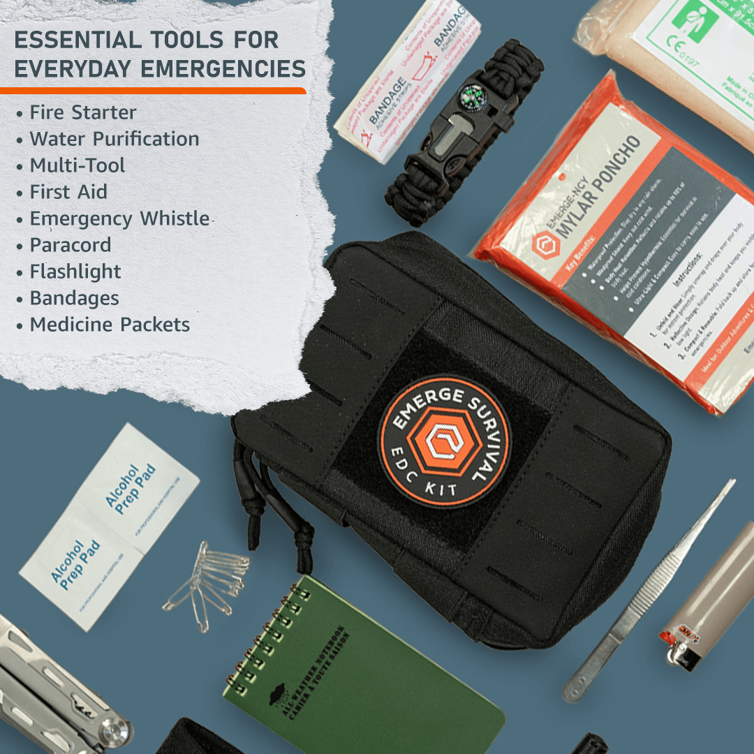 Emerge Survival Every Day Carry (EDC) Kit Every Day Carry (EDC) Kit | Compact Family Prep Essentials