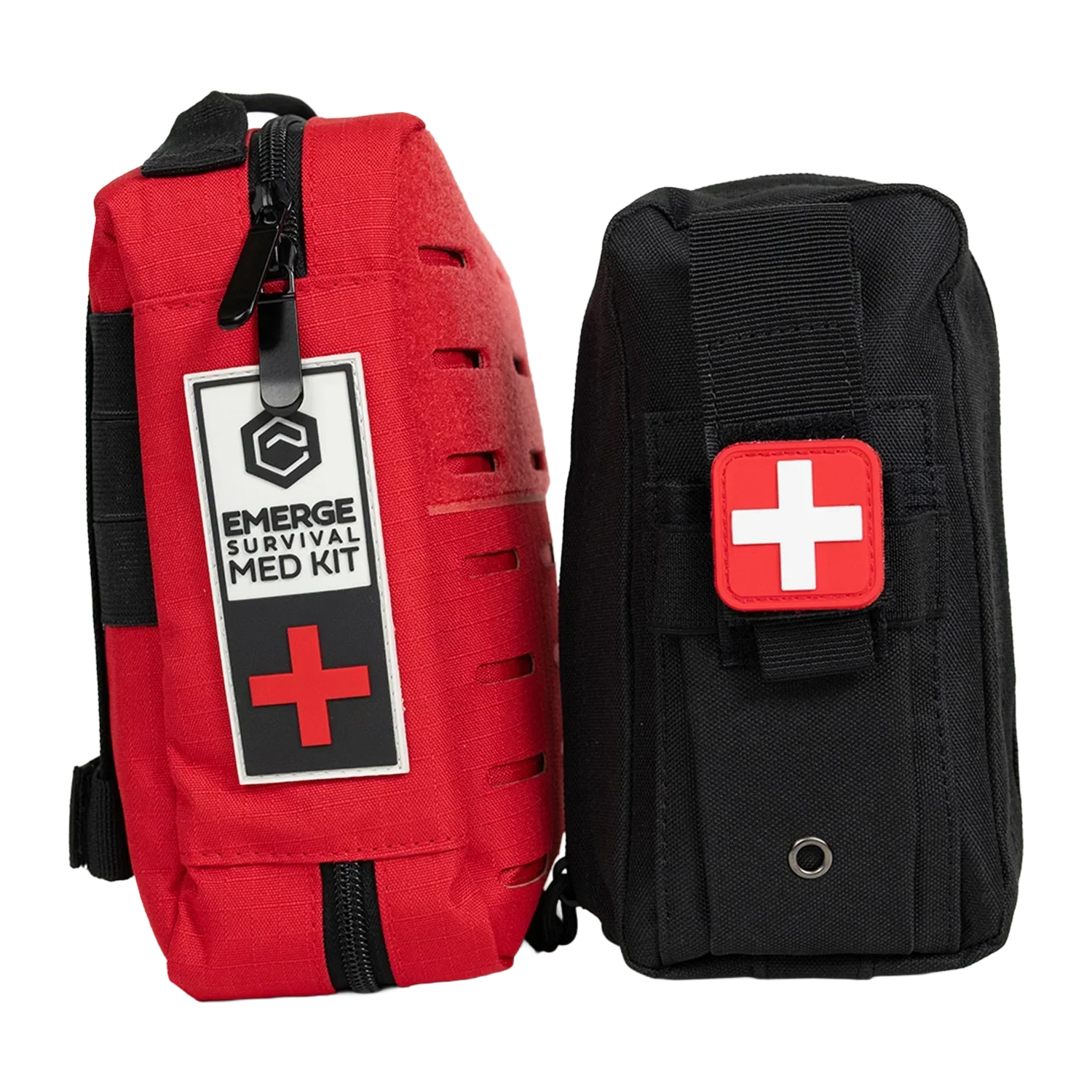 Compact Emergency Med Kit with 115+ items for two people, MOLLE system for attachments