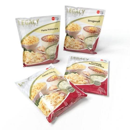 Legacy Food Storage Emergency and Survival Food,Samples,July Promotional Items 16 Serving Family Entree Sample Pack Family Entree Sample Pack - Tastes & Quality You Can Trust