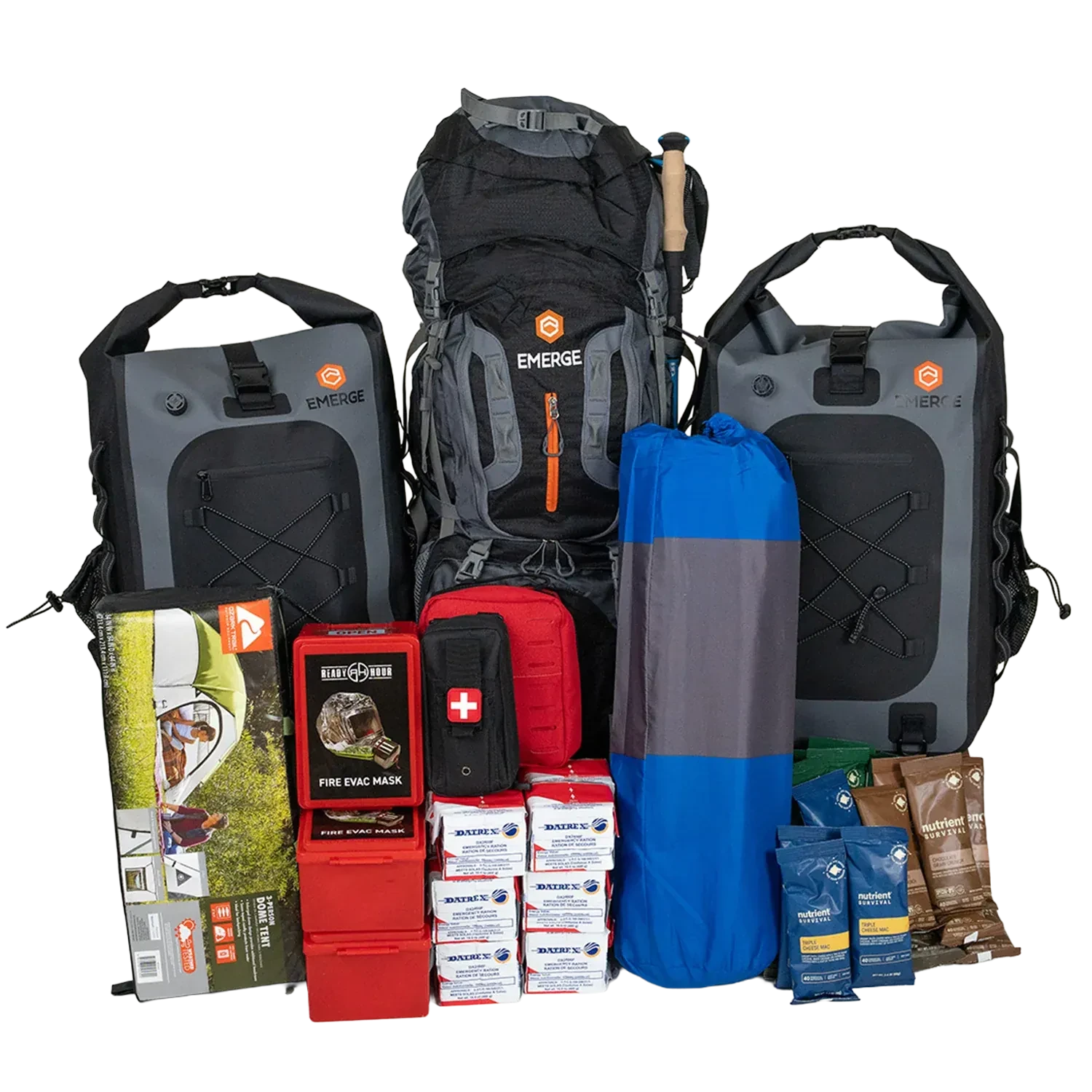 Emerge Survival Evacuation Pro Bag Family Evacuation Pro Bag | 7+ Day Kit for 1-4 People