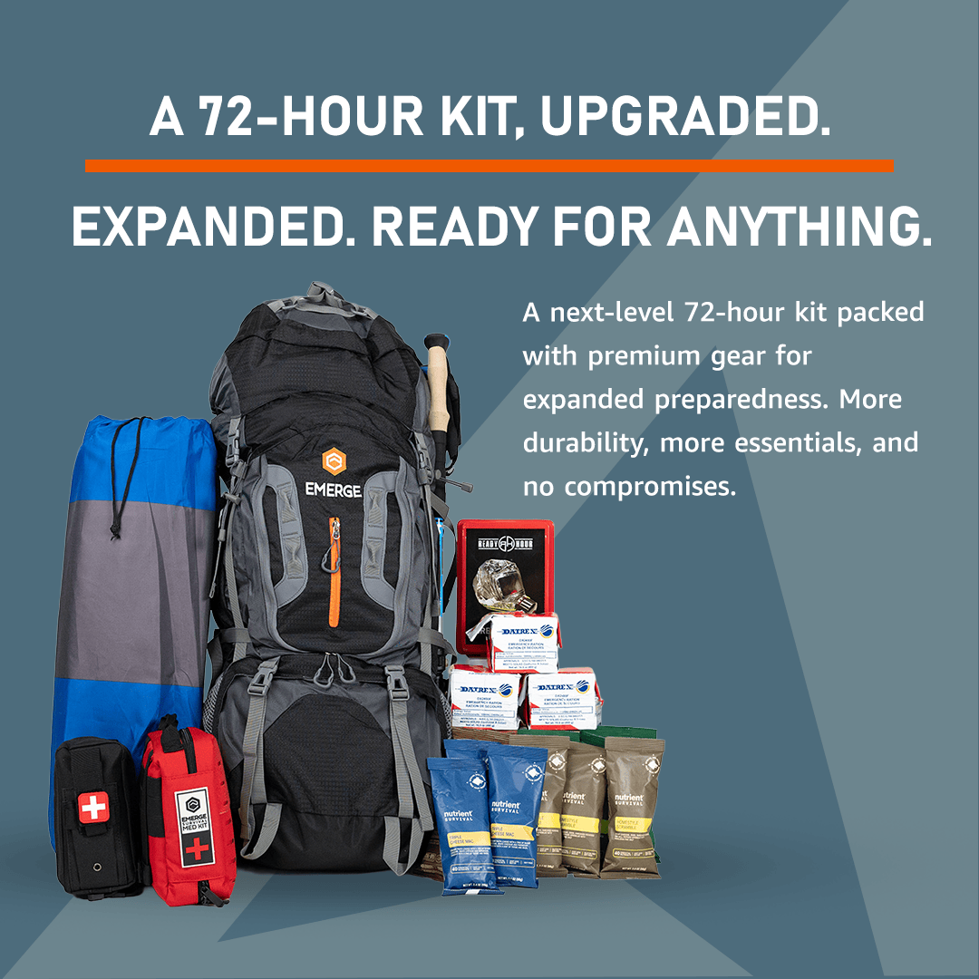 Emerge Survival Evacuation Pro Bag Family Evacuation Pro Bag | 7+ Day Kit for 1-4 People