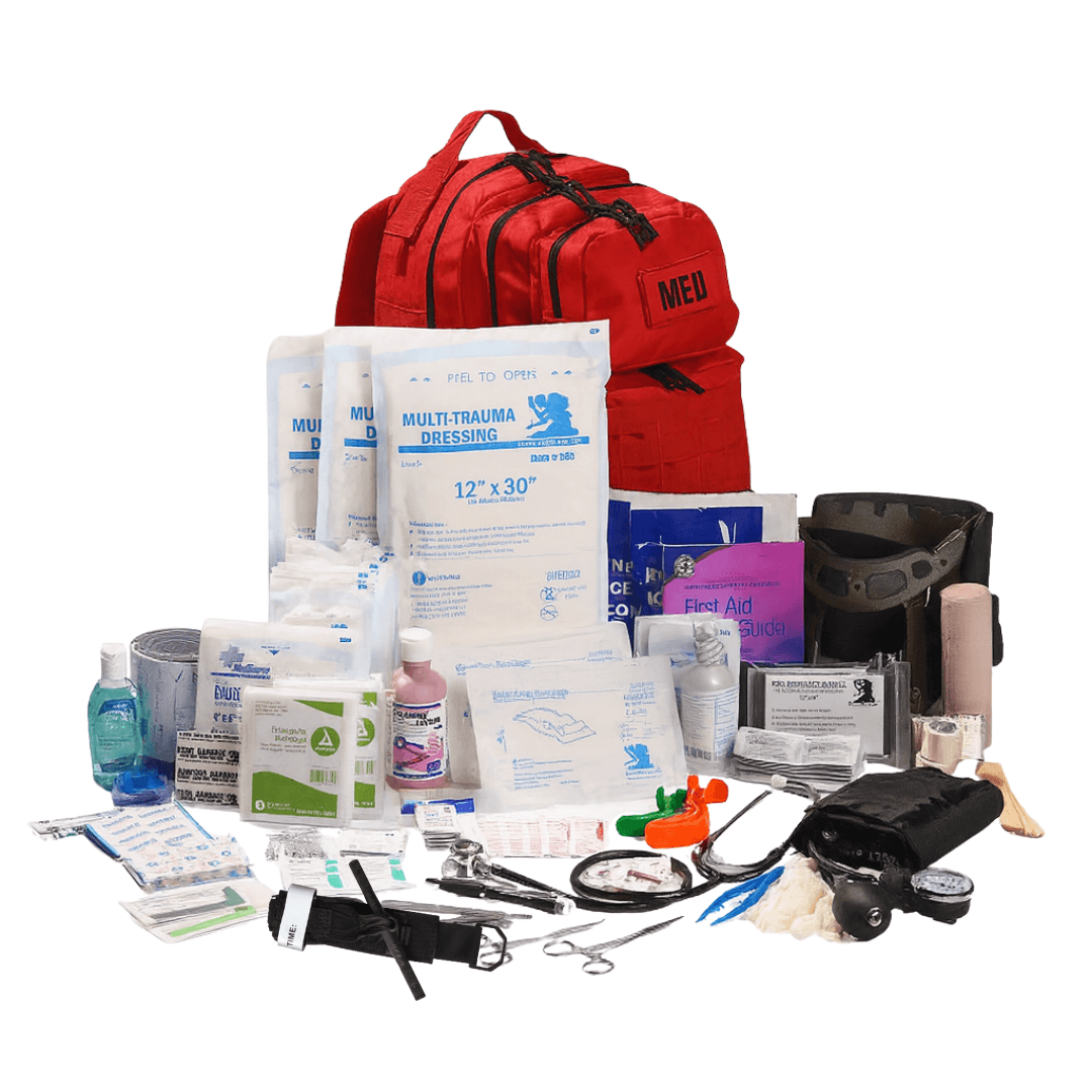 Tactical Trauma Backpack with advanced bleeding control tools and modular compartments for rapid trauma care