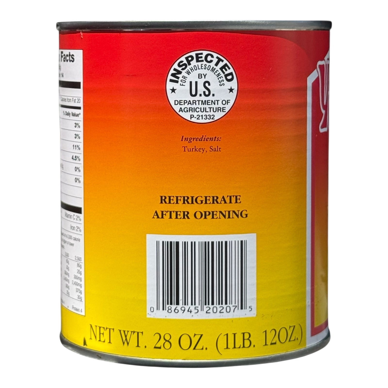 Case (12 Cans) of Yoder's fresh REAL Canned Turkey Chunks