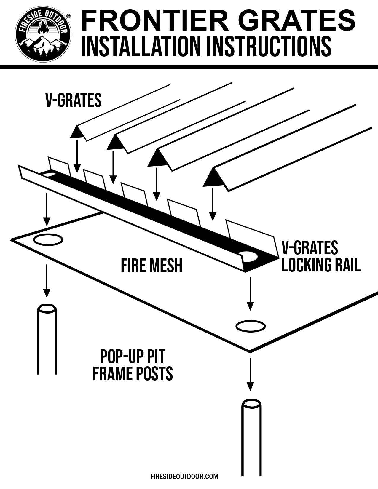 Frontier Grates Dutch Oven Accessory for 24" Pop-Up Pit stainless steel campfire cooking station