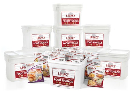 Premium 1080 Serving Package dry bulk food storage buckets with pouches for one year meals