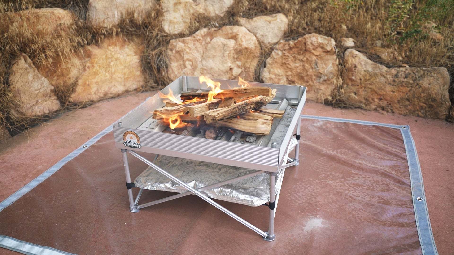 Frontier Grates stainless steel Dutch oven accessory for 24" Pop-Up Pit campfire cooking station