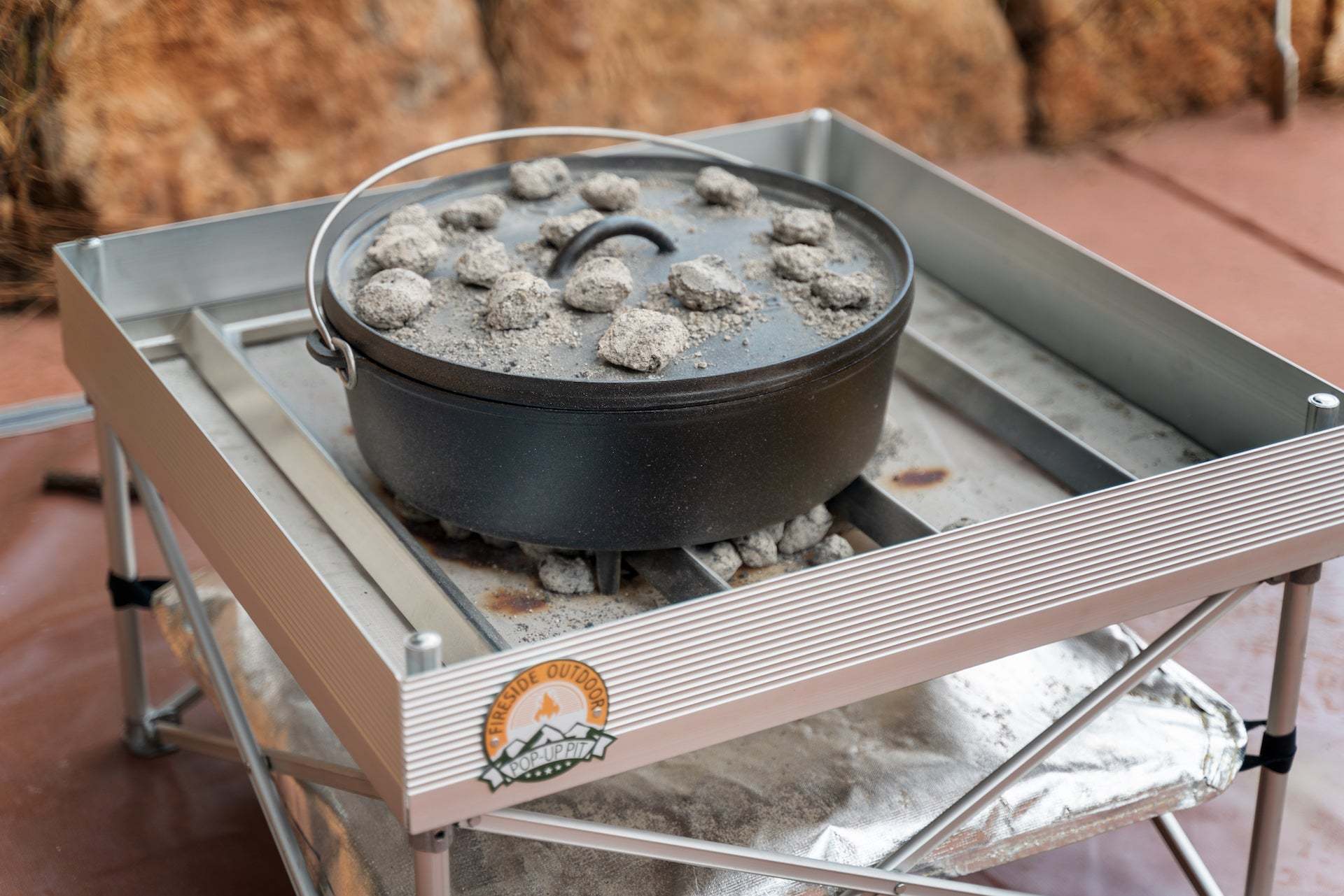 Fireside Outdoor Frontier Grates - Dutch Oven Accessory For The 24" Pop-Up Pit Dutch Oven Accessory - Frontier Grates for 24" Pop-Up Pit | Perfect Campfire Cooking