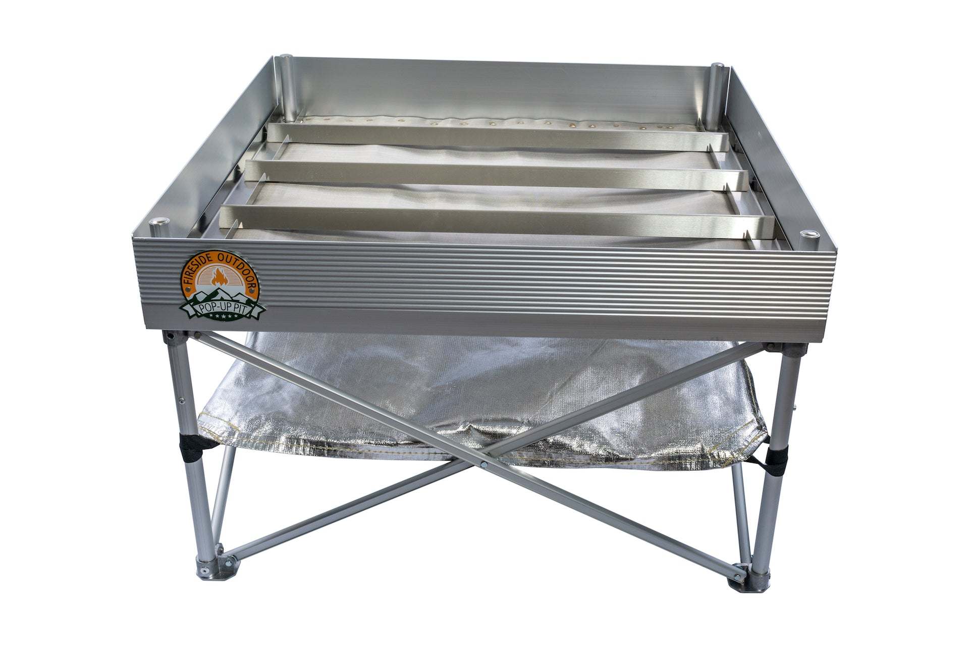 Frontier Grates stainless steel Dutch oven accessory for 24-inch Pop-Up Pit campfire cooking station