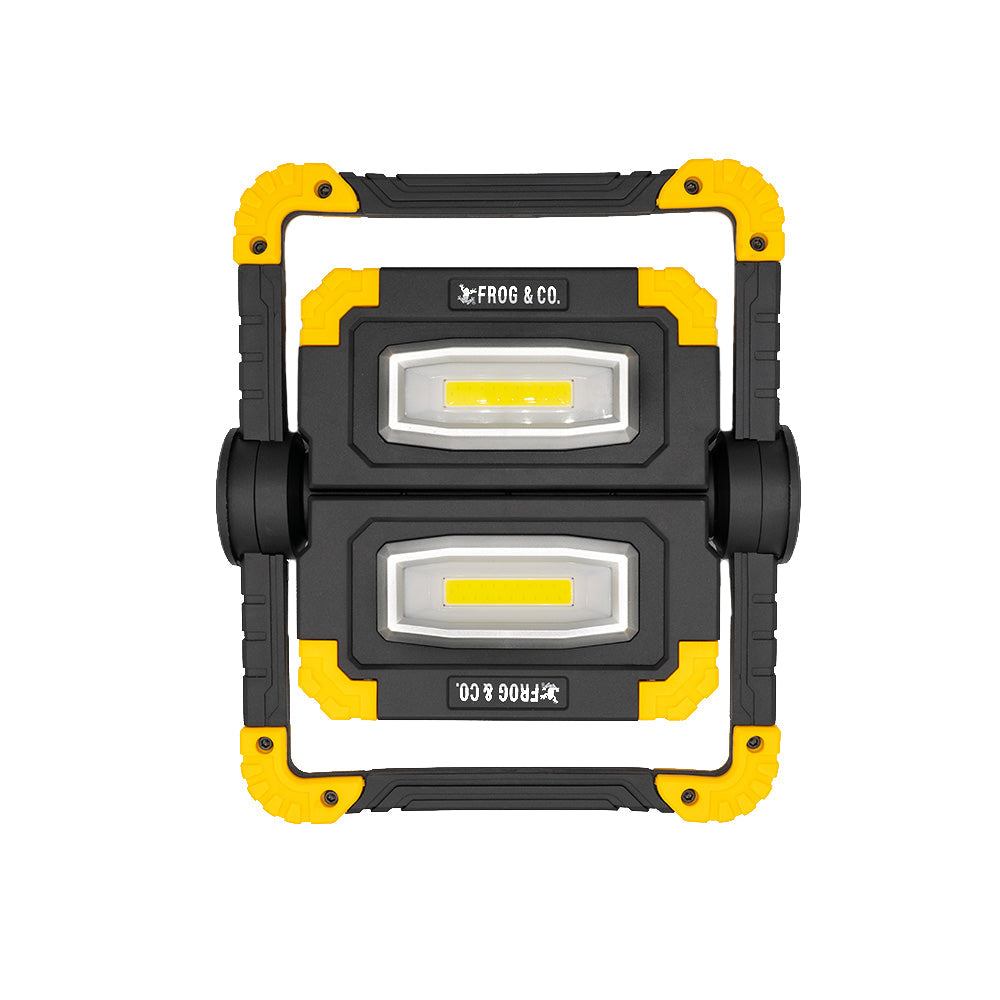 360 degree portable LED worklight with foldable panels and USB charging port