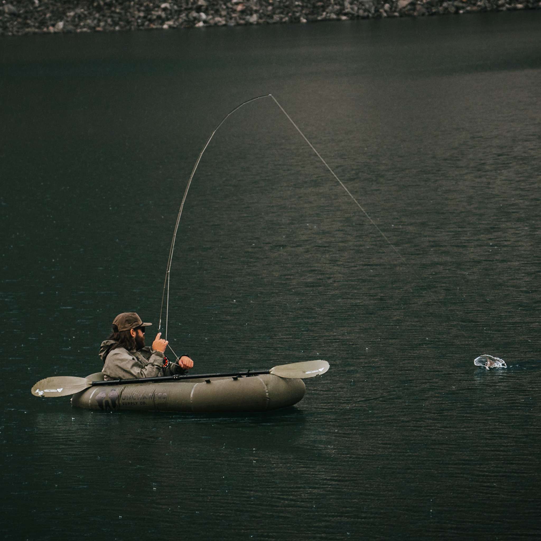 Lightweight Rapid Raft inflatable packable watercraft for fishing, camping, and emergencies
