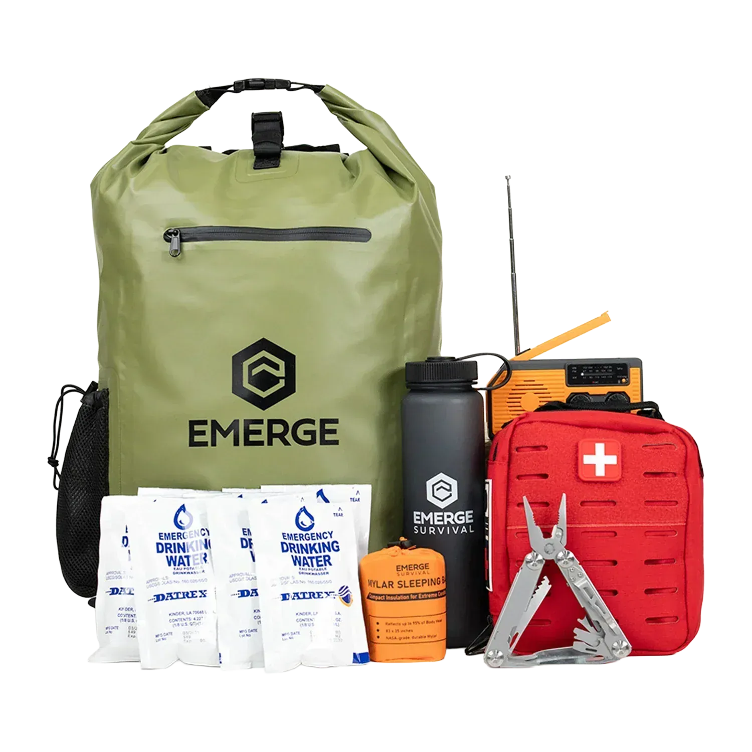 Emerge Survival Emergency Kit Get Home Bag | Emergency Survival Backpack for Getting Home During a Crisis Family Get Home Bag | 24-Hour Get-Home Kit, 44 Items