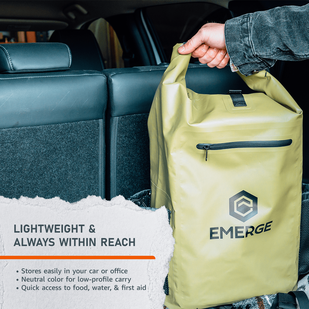 Emerge Survival Emergency Kit Get Home Bag | Emergency Survival Backpack for Getting Home During a Crisis Family Get Home Bag | 24-Hour Get-Home Kit, 44 Items