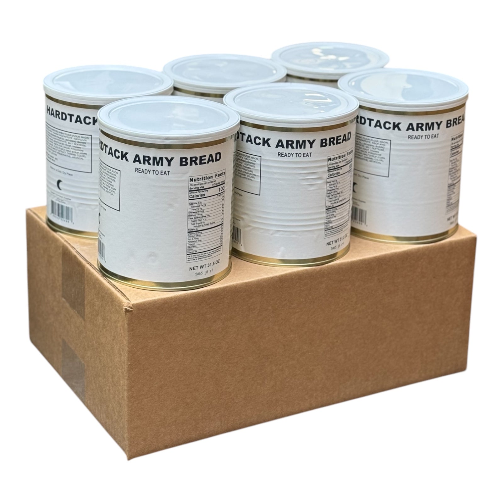 Military Surplus Hardtack Army Bread, Ready to Eat (#10 Can)