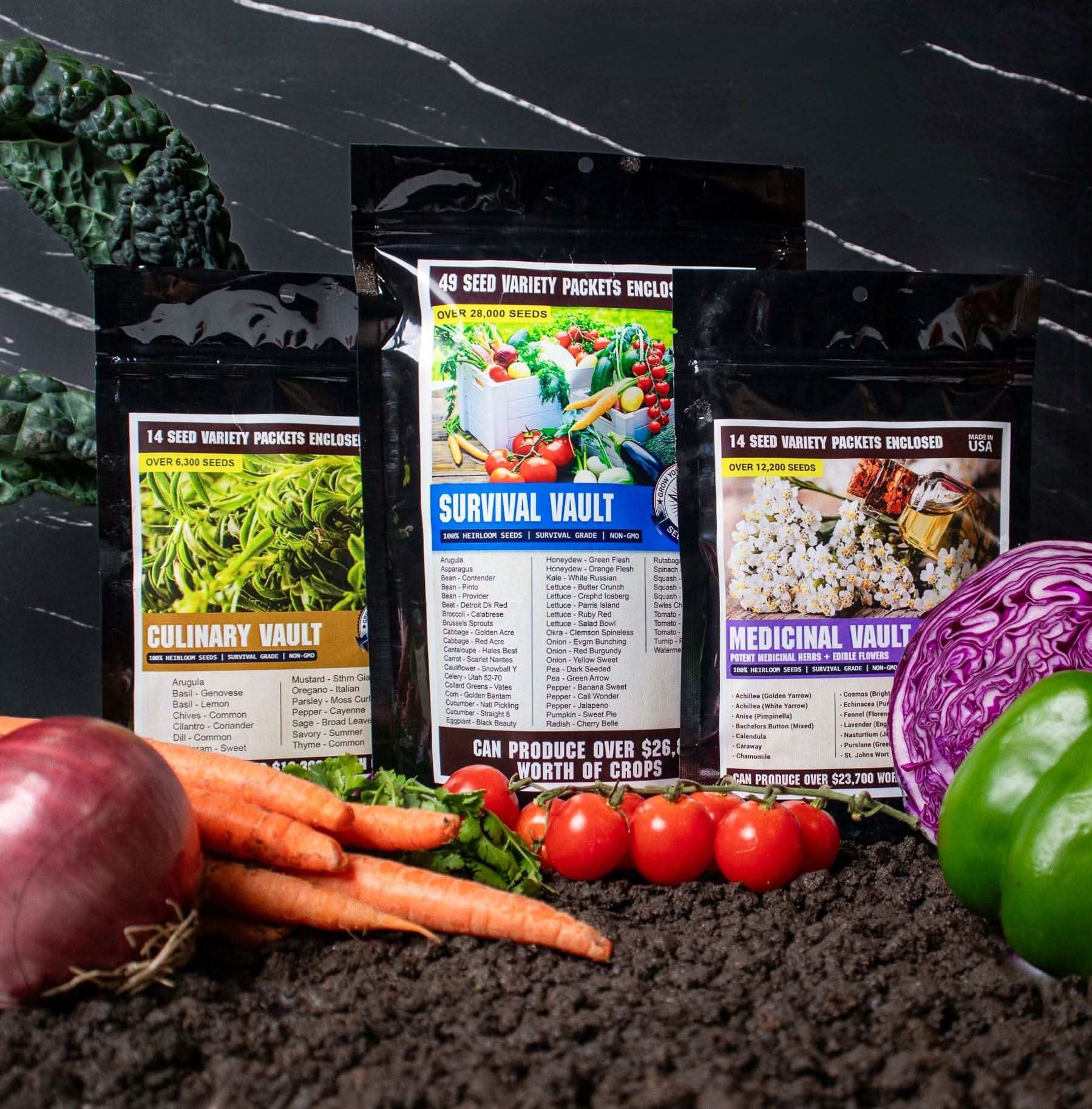 Seed Armory Survival Vaults Survival Seed Vault Super Kit - 77 Varieties Survival Seed Vault Super Kit - 77 Varieties | Seed Armory