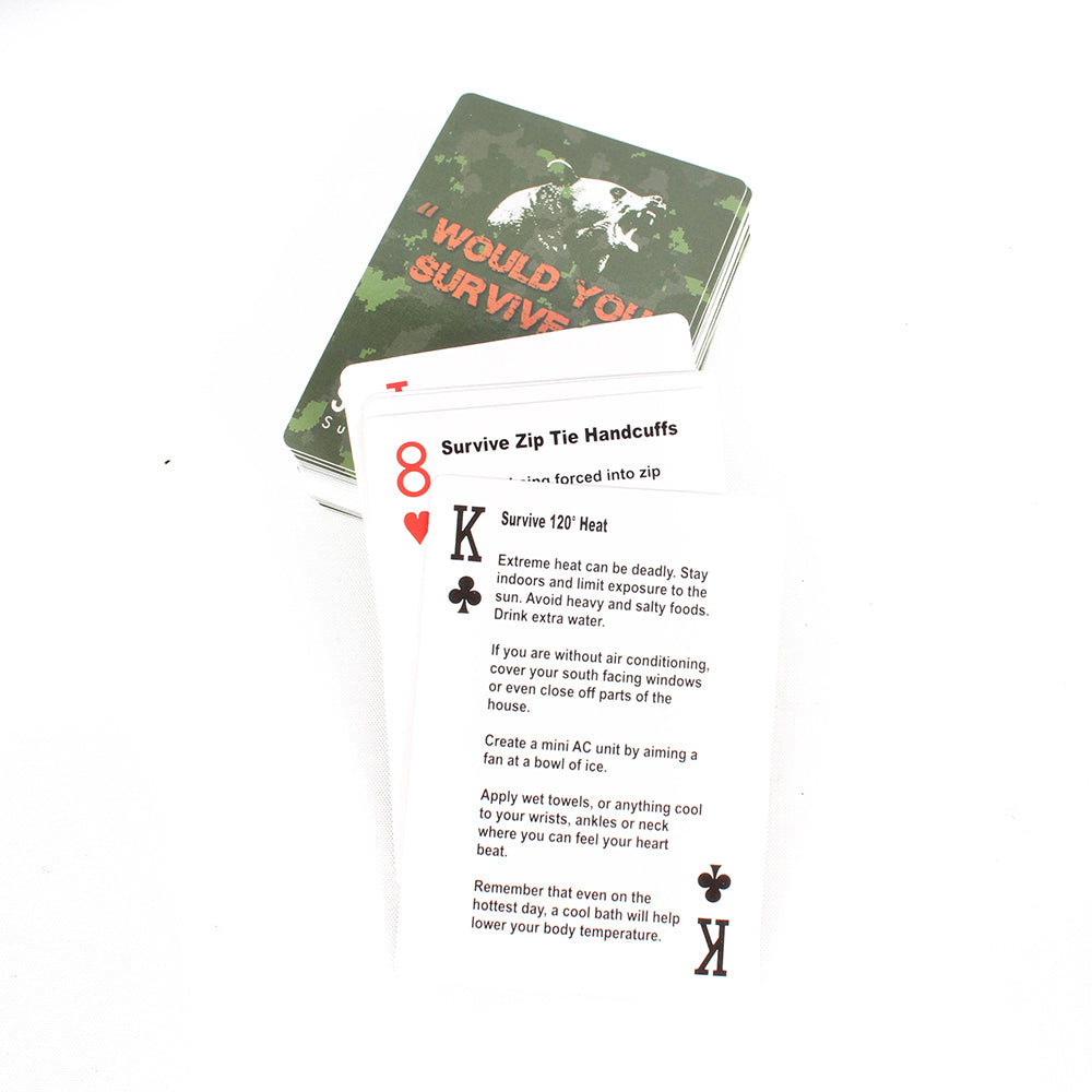 Survival Tips Playing Cards