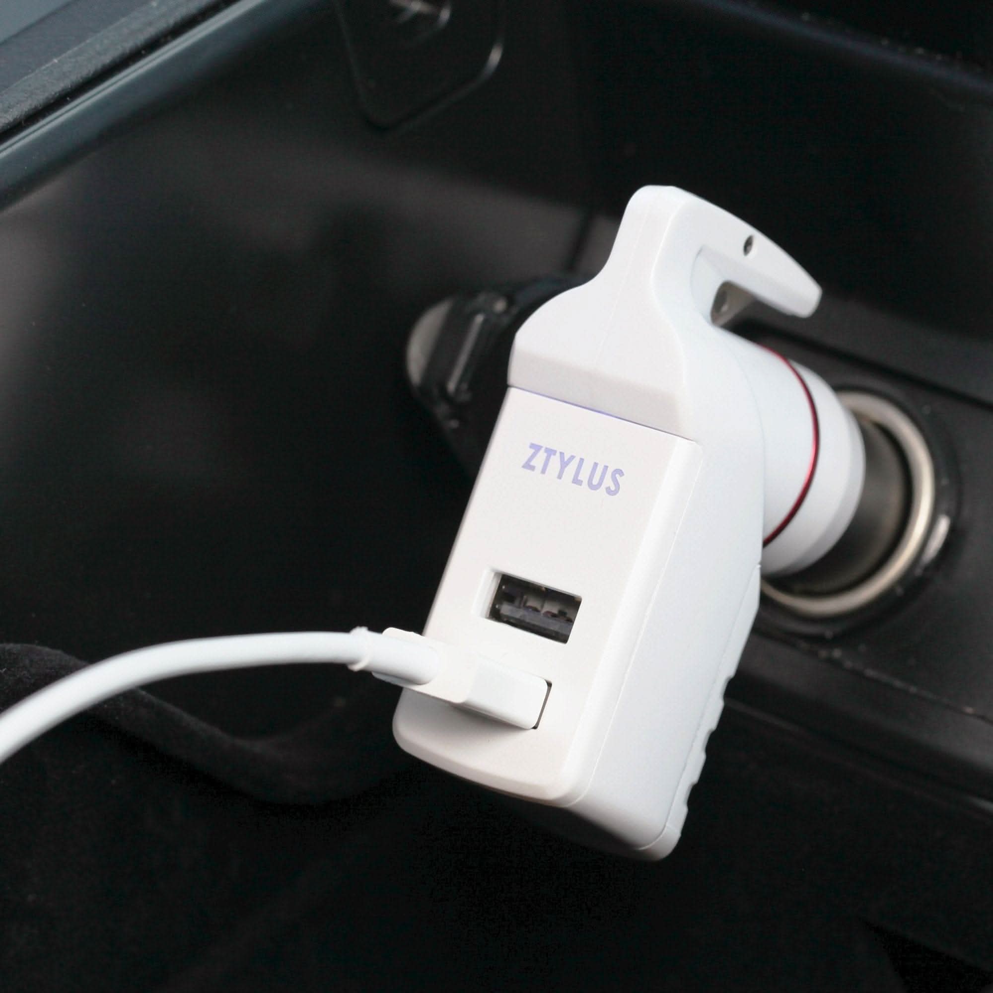 Stinger Survival Tools Emergency Escape Tool USB Car Charger Emergency Tool (White) USB Car Charger Emergency Tool - White | Stinger