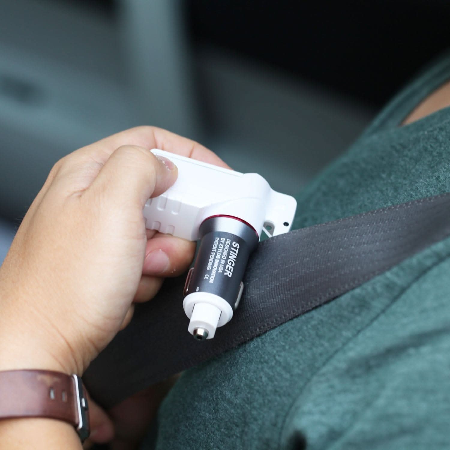 Stinger Survival Tools Emergency Escape Tool USB Car Charger Emergency Tool (White) USB Car Charger Emergency Tool - White | Stinger
