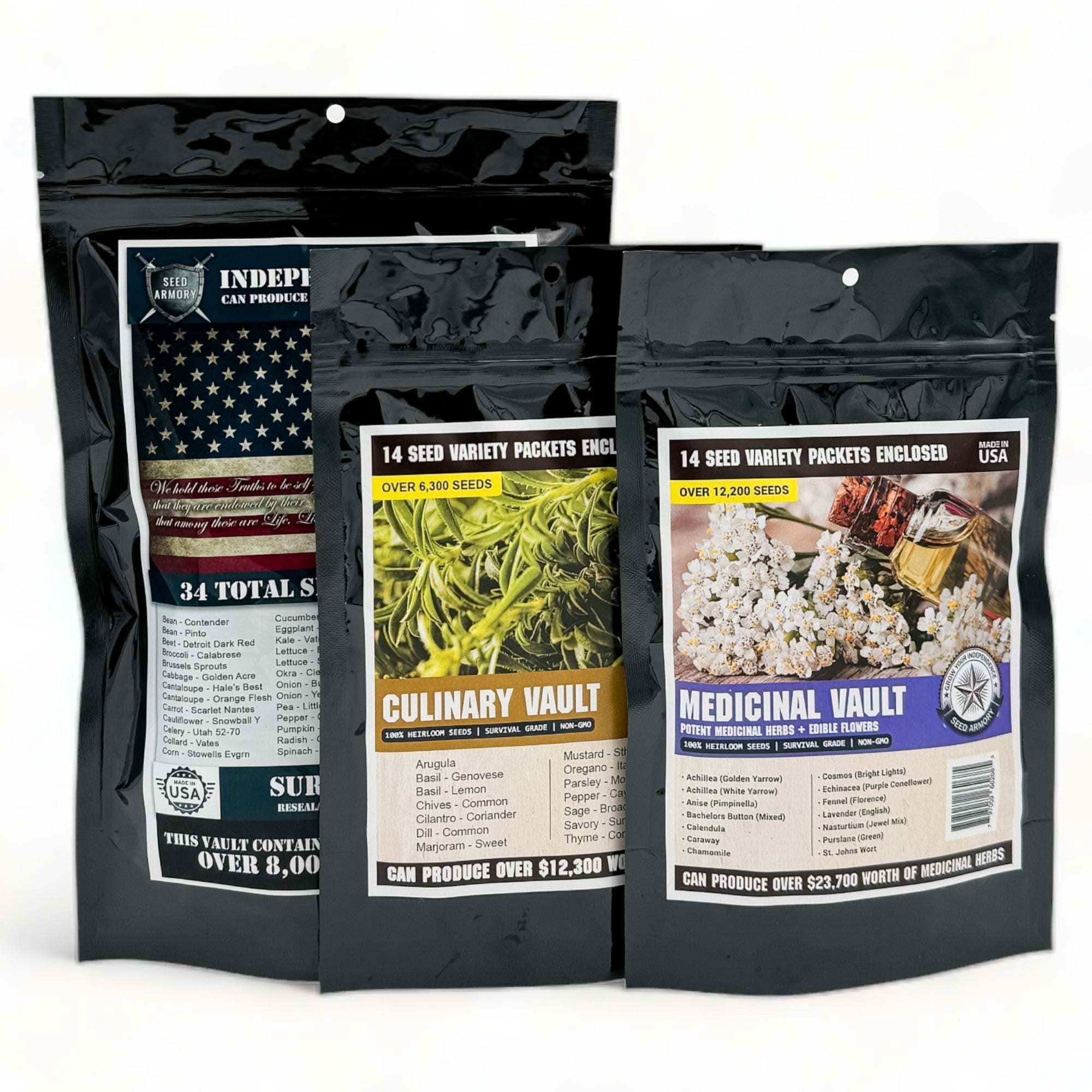 Seed Armory Survival Vaults Independence Super Kit Seed Vault- 62 Varieties Independence Super Kit Seed Vault - 62 Varieties for Survival Growing