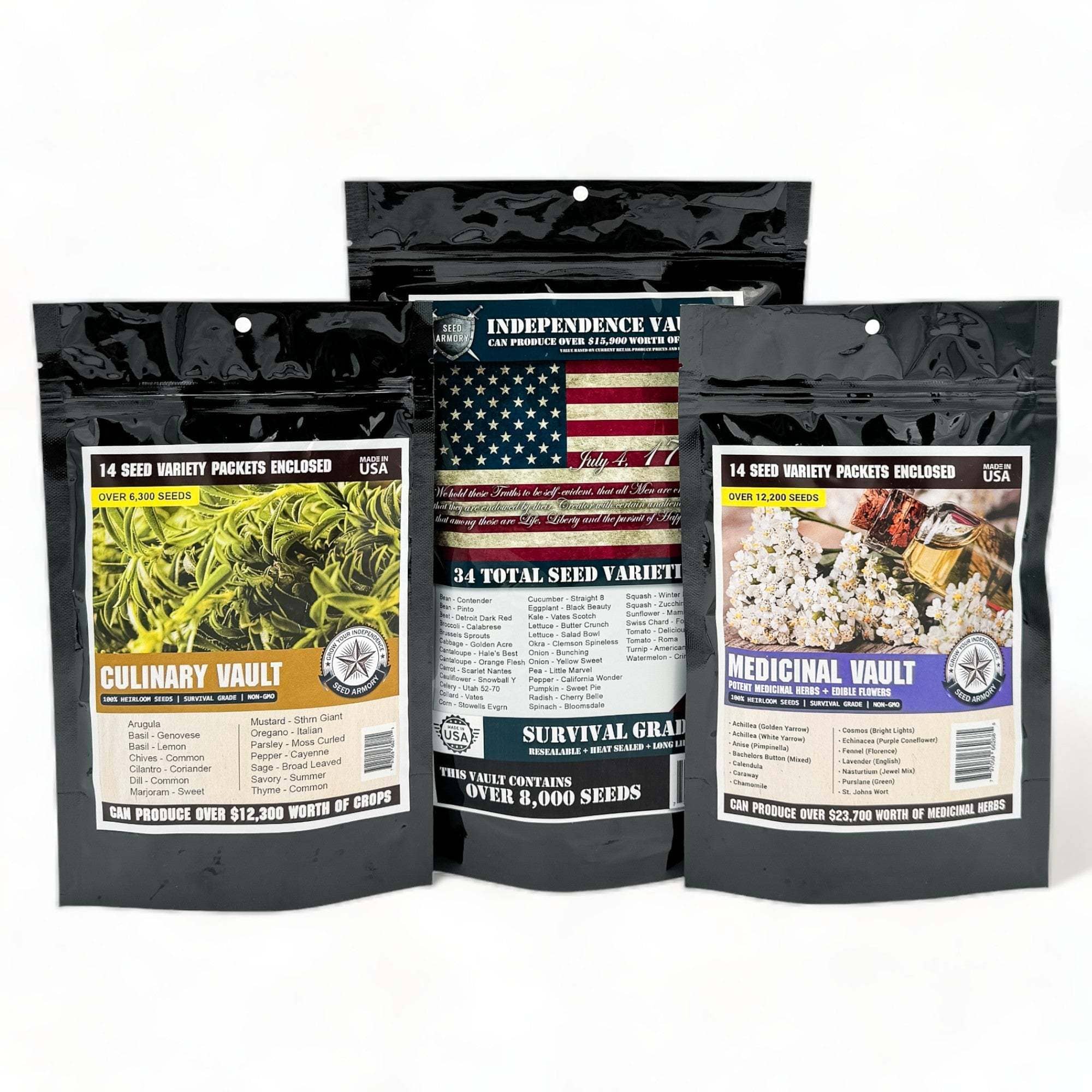 Seed Armory Survival Vaults Independence Super Kit Seed Vault- 62 Varieties Independence Super Kit Seed Vault - 62 Varieties for Survival Growing