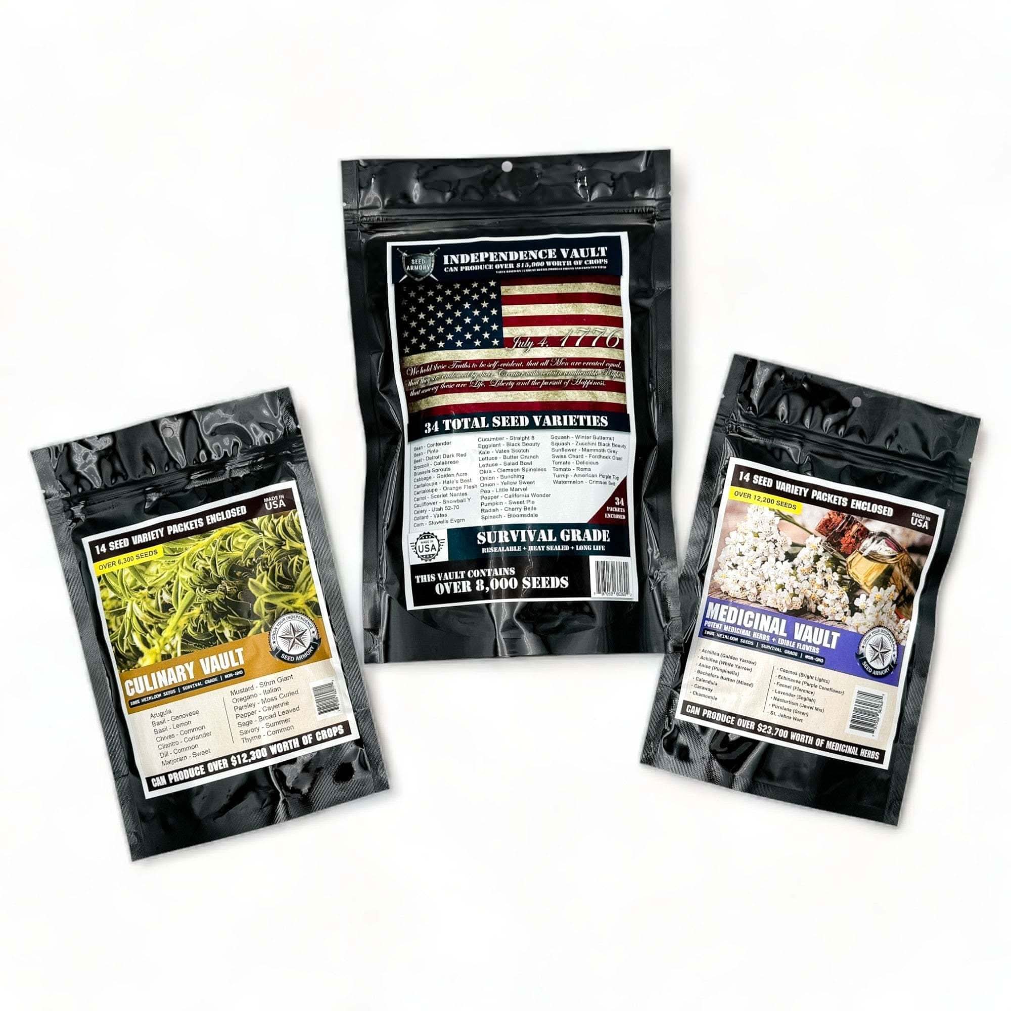 Seed Armory Survival Vaults Independence Super Kit Seed Vault- 62 Varieties Independence Super Kit Seed Vault - 62 Varieties for Survival Growing