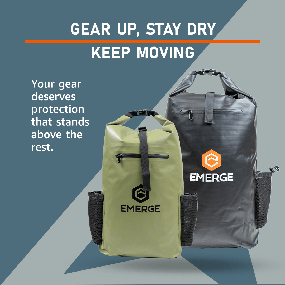 Emerge Survival 30L Heavy Duty Dry Bag w/ Straps - Olive 30L Heavy Duty Dry Bag w/ Straps - Olive | Emerge Survival