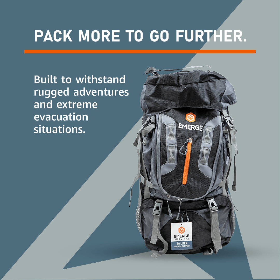 Emerge Survival 80L Survival Backpack - The Ranger 80L Survival Backpack - The Ranger | Emerge Survival
