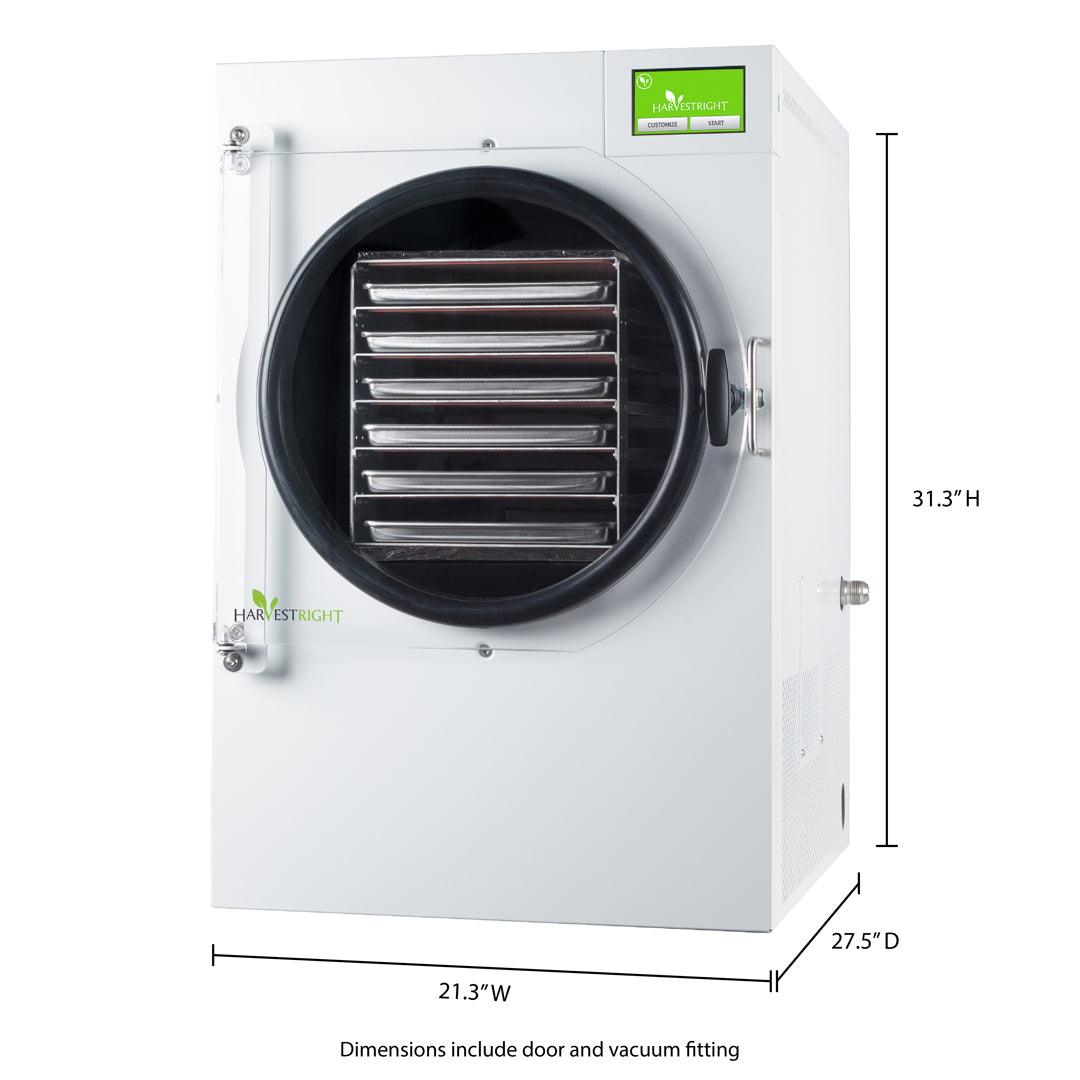 Large home freeze dryer in satin white with large capacity for food preservation