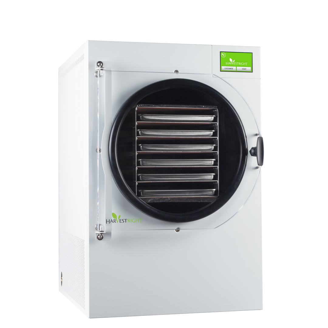 Large Home Freeze Dryer in satin white with multiple trays for food preservation