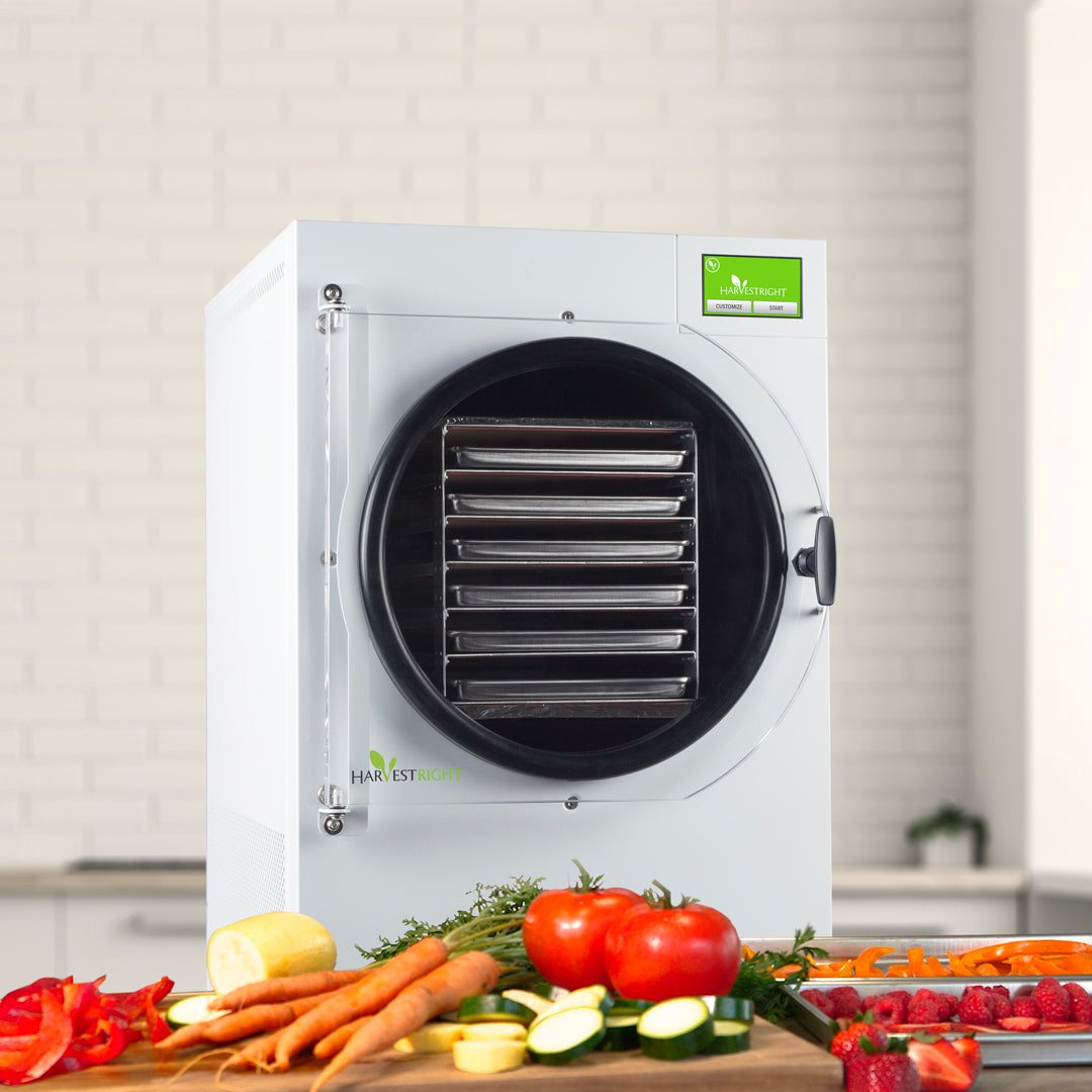 Large Home Freeze Dryer in satin white designed for extensive food preservation with large capacity and durable finish