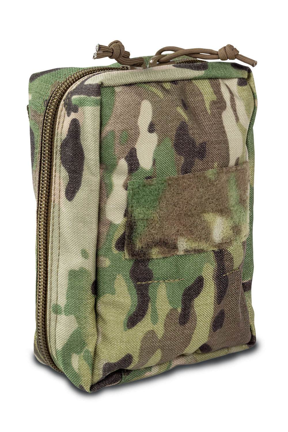 MOLLE Medical Admin Pouch in black made of 1000 denier nylon with heavy-duty zippers and internal loops for secure first aid storage