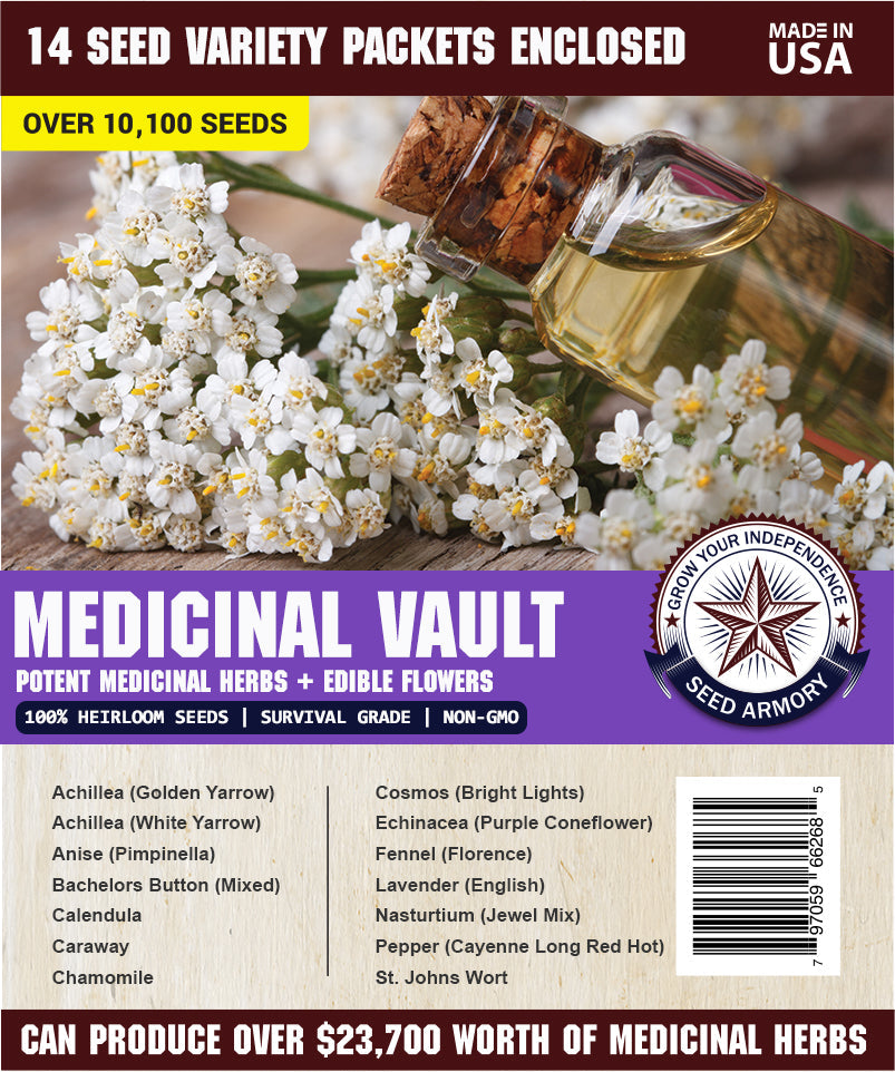 Medicinal Survival Seed Vault - 14 Varieties