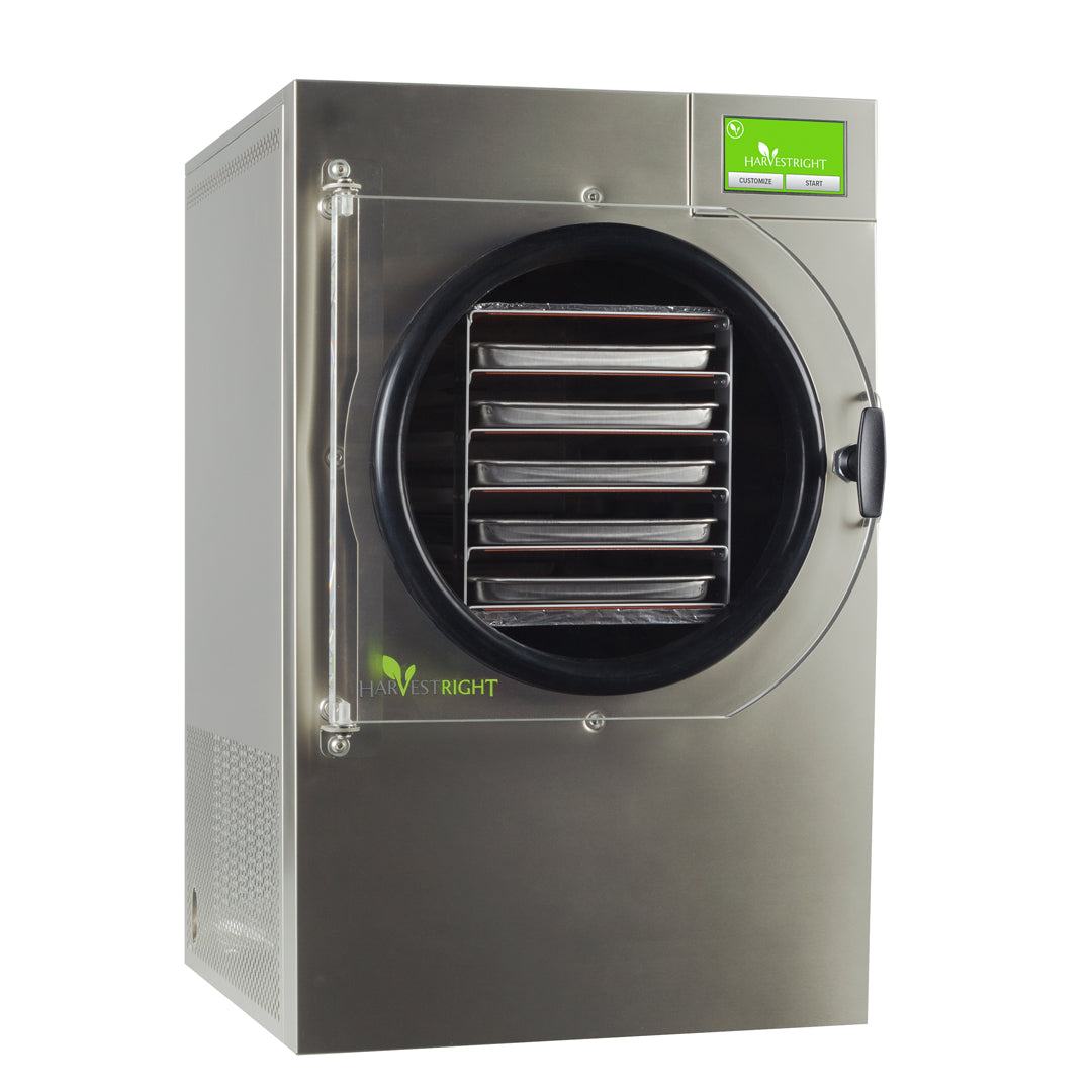 Medium stainless steel home freeze dryer with trays and vacuum pump for food preservation