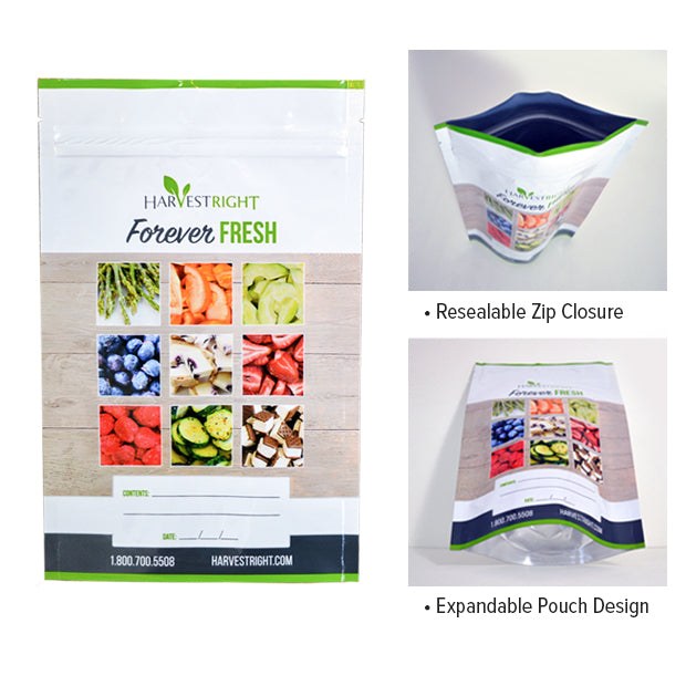 Harvest Right Mylar Bags 50-pack 6″ x 9.75″ Resealable Mylar Bags Resealable Mylar Bags 6″x9.75″ 50-Pack | Harvest Right