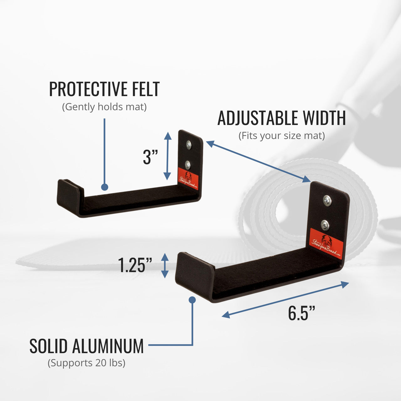 Serenity Yoga Mat Display | Minimalist Rack | Large