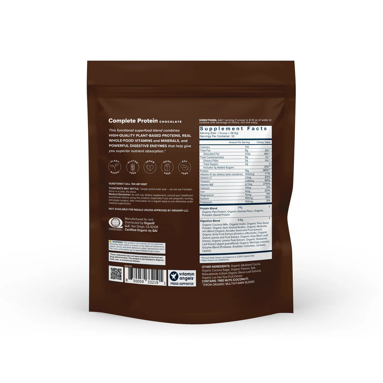 Organifi Complete Chocolate Protein - 1 Pouch