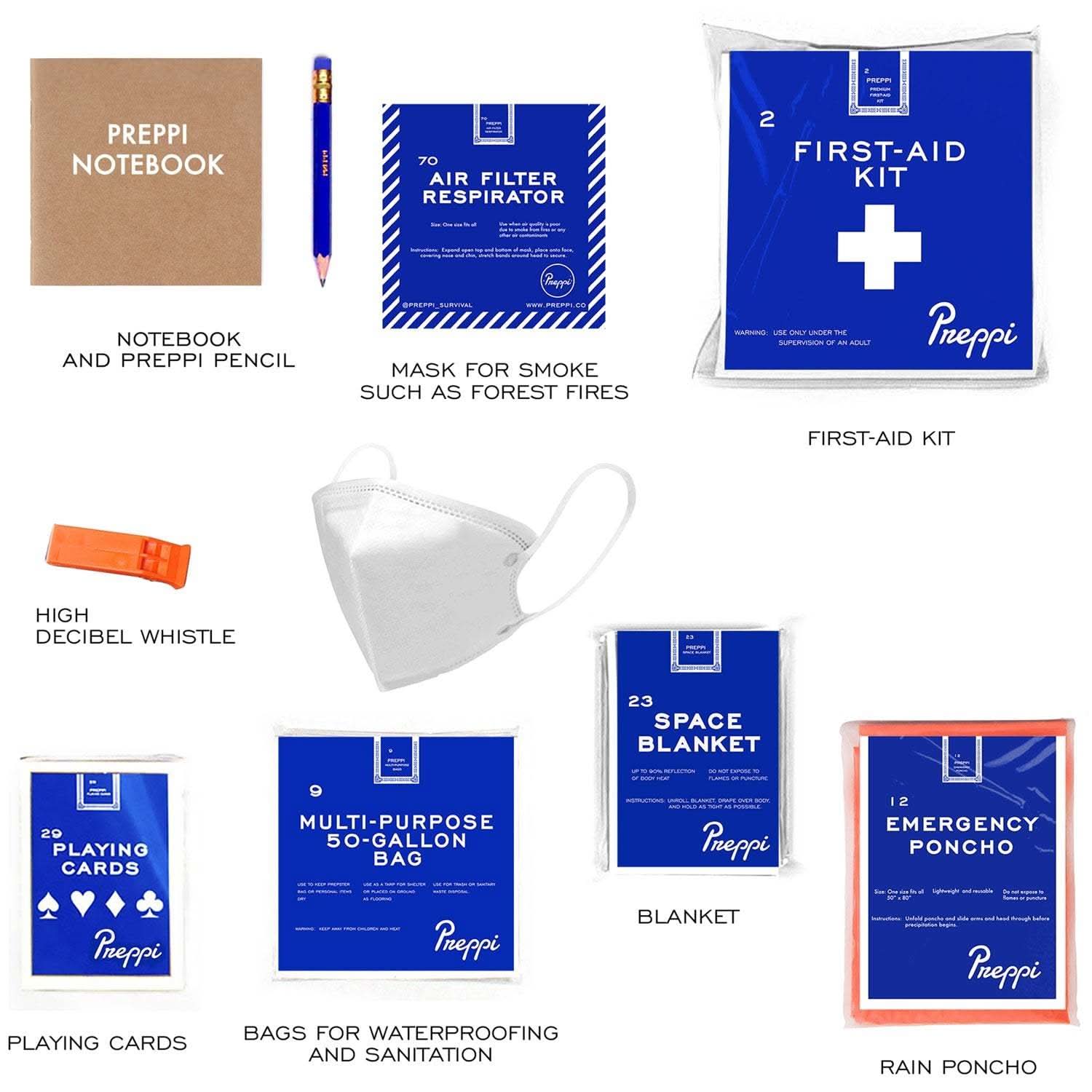 Preppi Emergency Kit Preppi | GoBox | 3-Day Kit Preppi GoBox | Compact Emergency Kit for 1-Person - Long Weekend Sale
