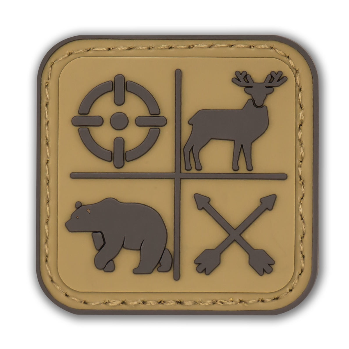 Survival Compass Patch: Desert Tan