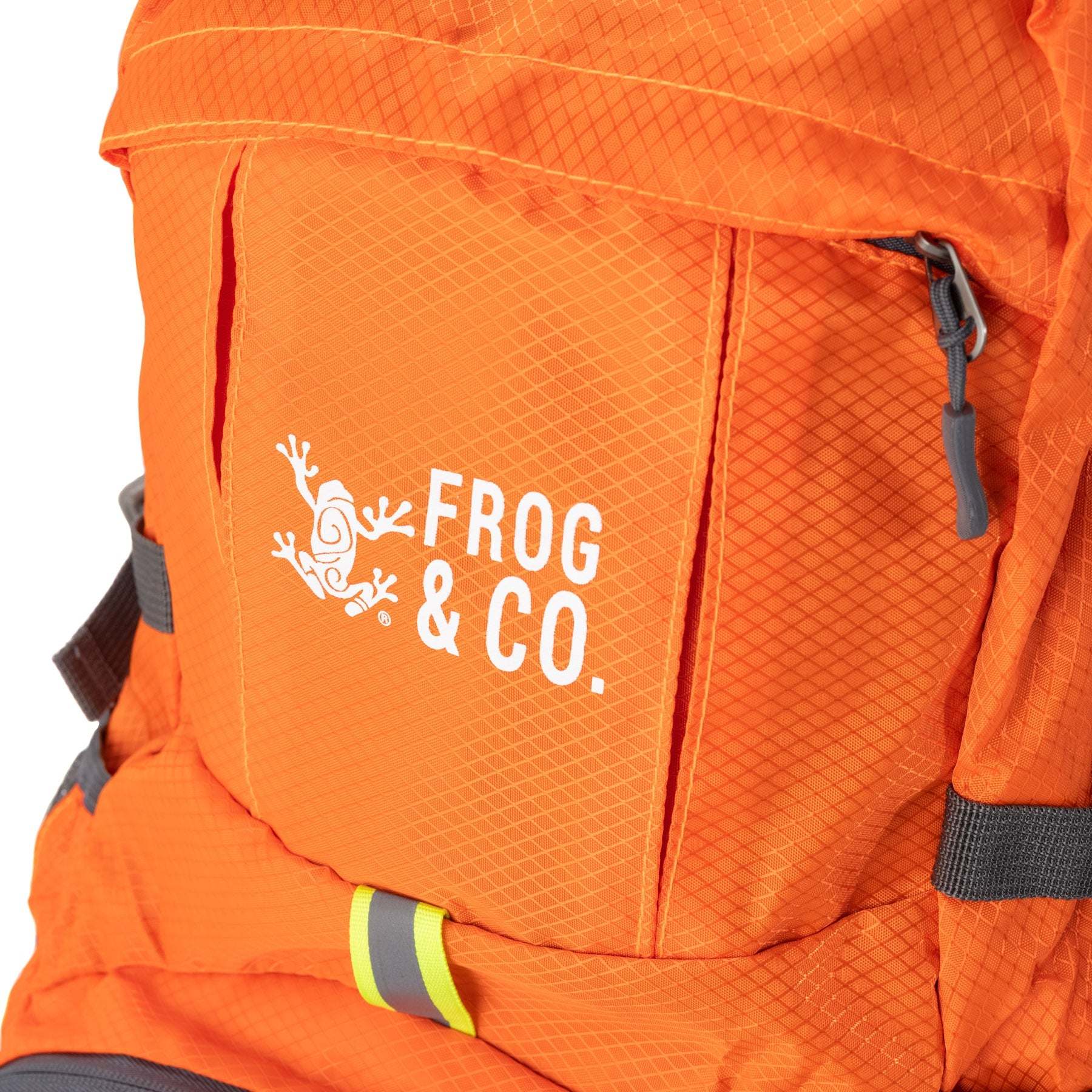 Compact foldable pocket backpack made of water-resistant nylon with heavy-duty zippers and multiple compartments for outdoor use