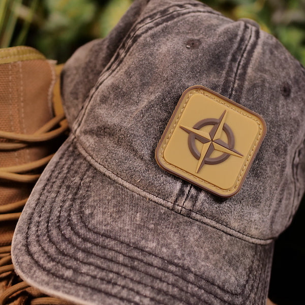 Survival Compass Patch: Desert Tan