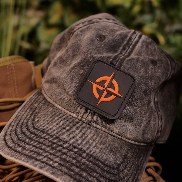 Survival Compass Morale Patch (Orange on Black)