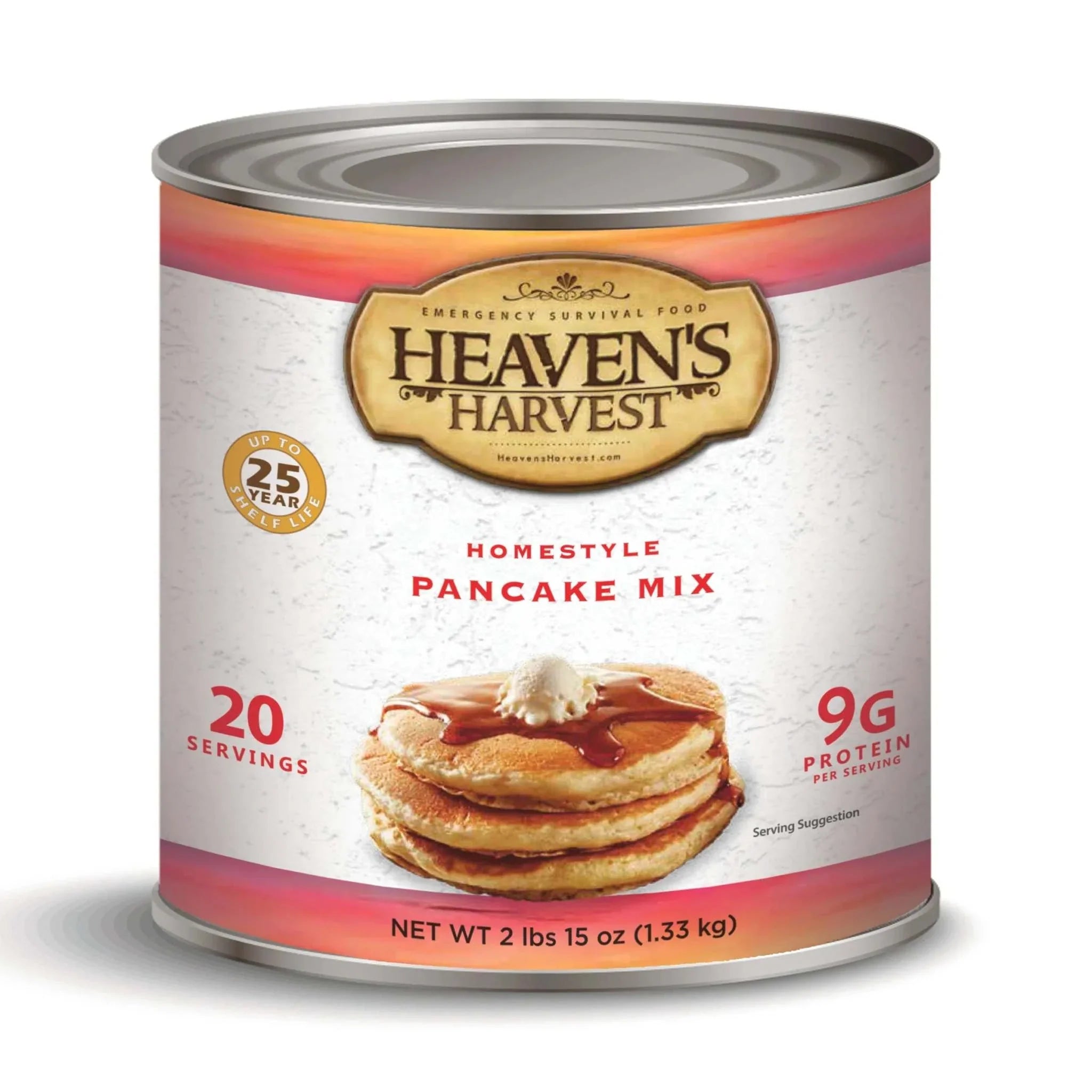 Freeze-Dried Pancake Mix in #10 can with 20 servings and 25-year shelf life