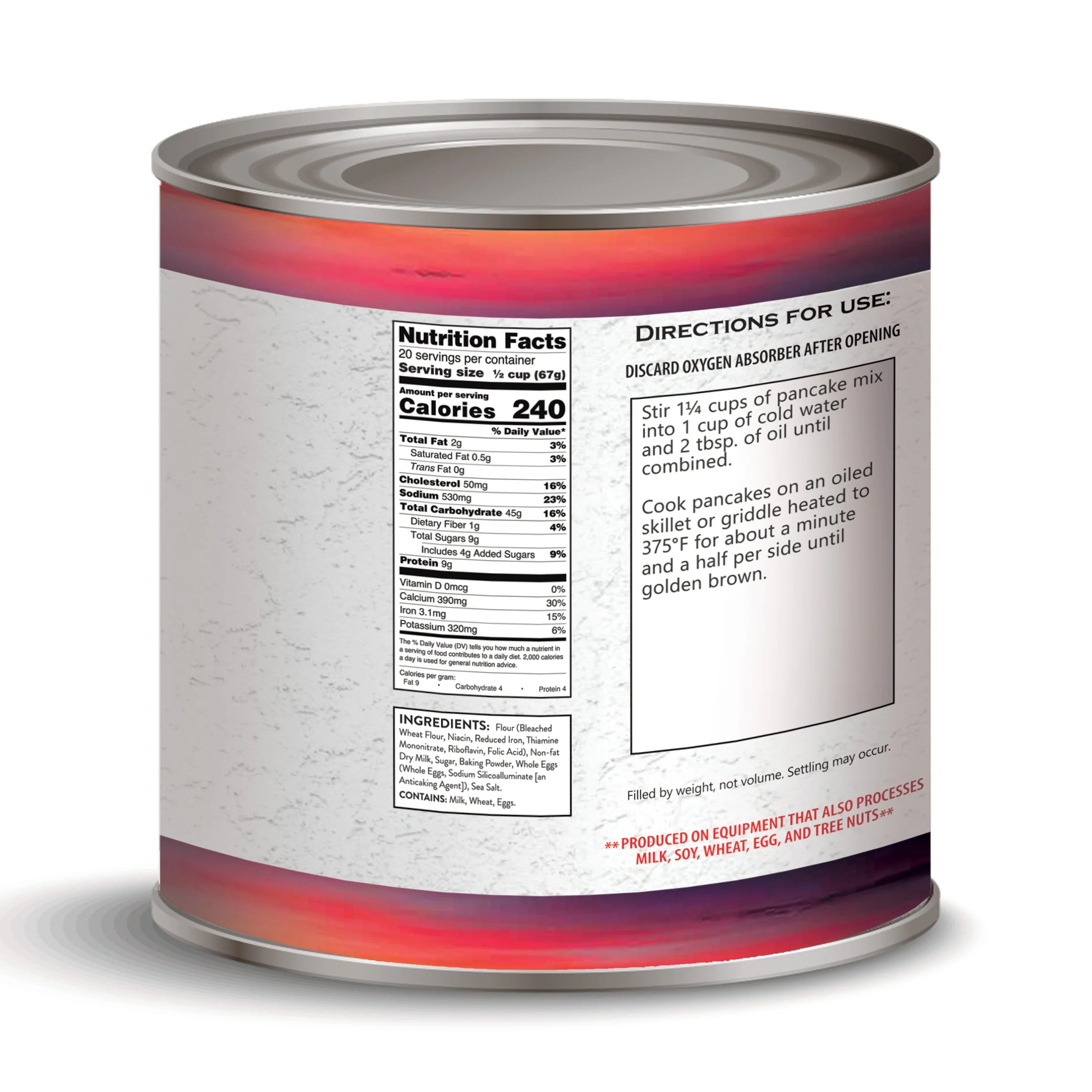 Freeze-Dried Pancake Mix, #10 Can