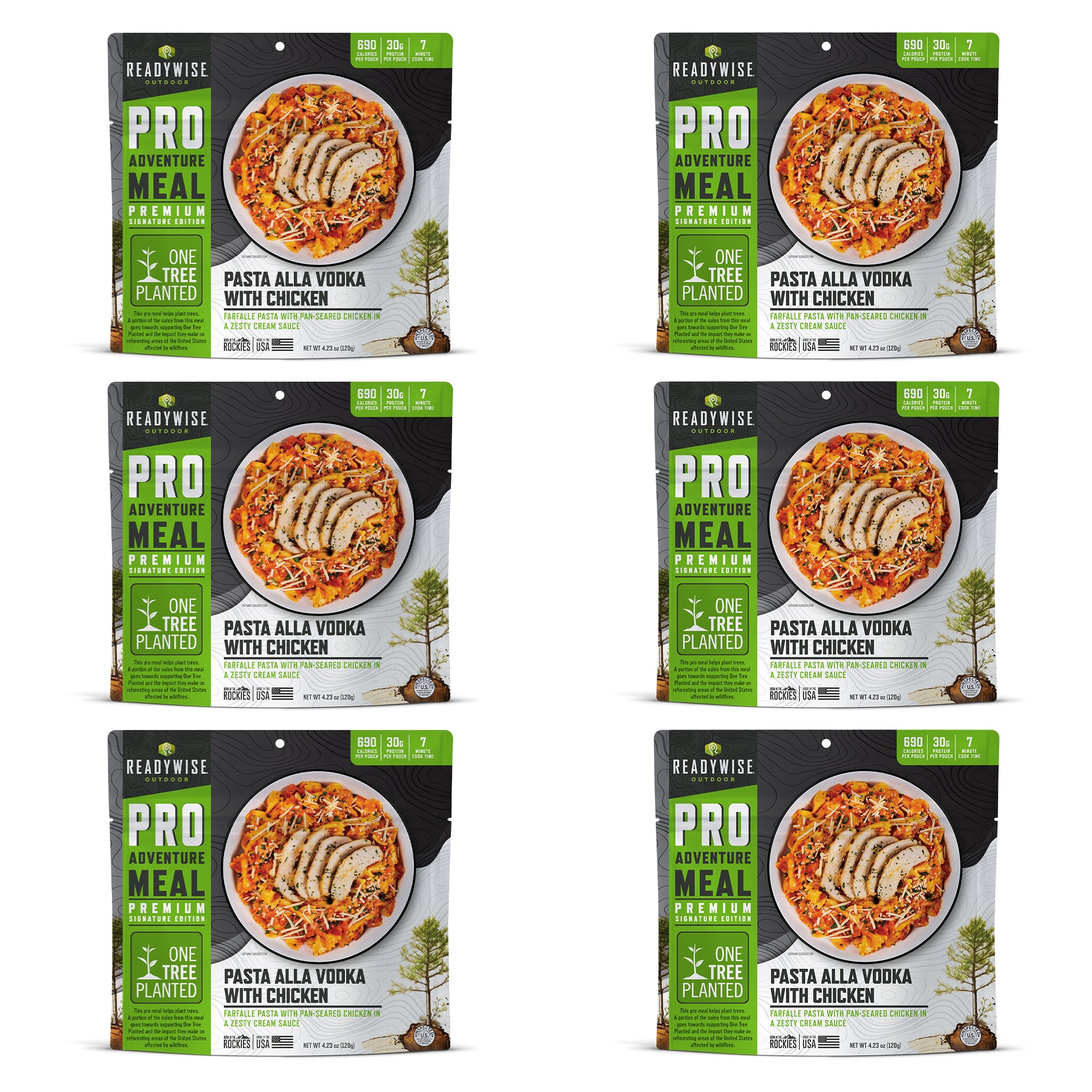 6 CT ReadyWise Pro Adventure Meal Farfalle alla Vodka with Chicken