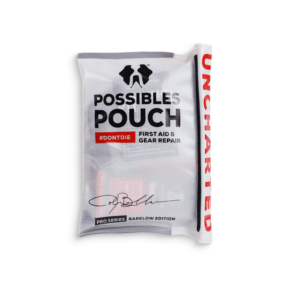 Possibles Pouch lightweight emergency survival kit with medical supplies and fire-starting tools