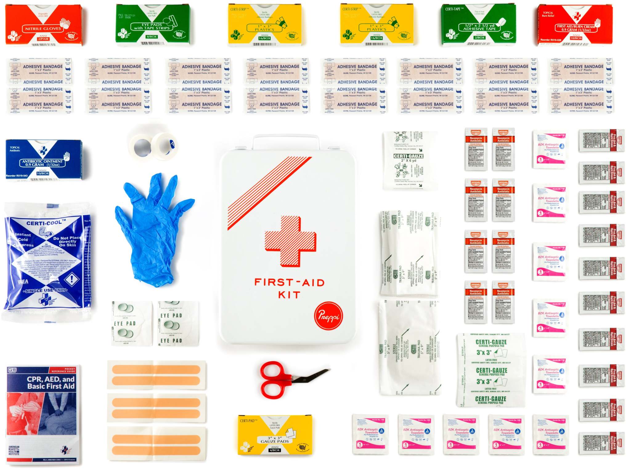 Preppi First Aid Kits Preppi | Metal First-Aid Kit Preppi Metal First-Aid Kit | Waterproof Steel Emergency Supplies