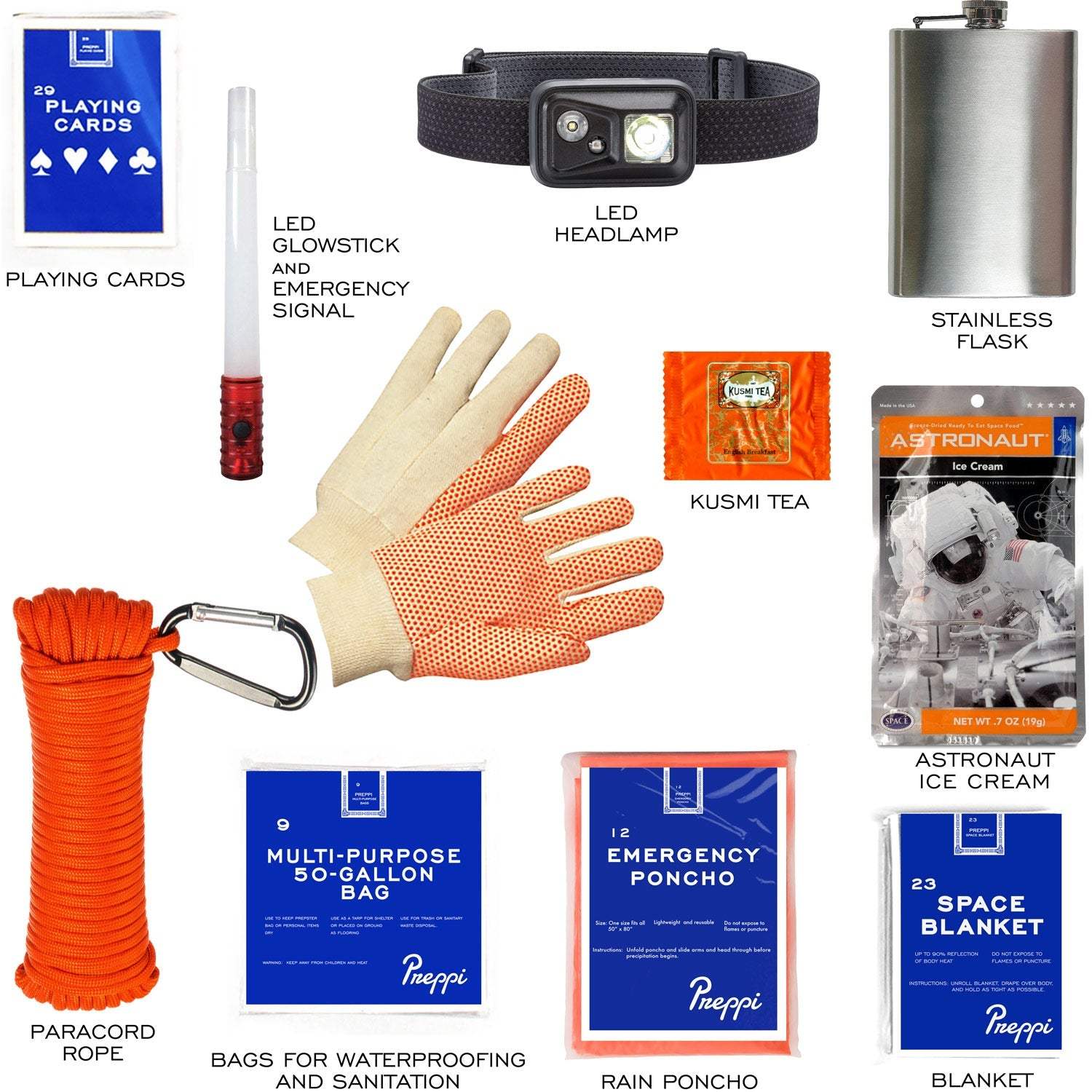 Preppi The Prepster advanced fireproof backpack emergency kit with survival essentials and tech gear