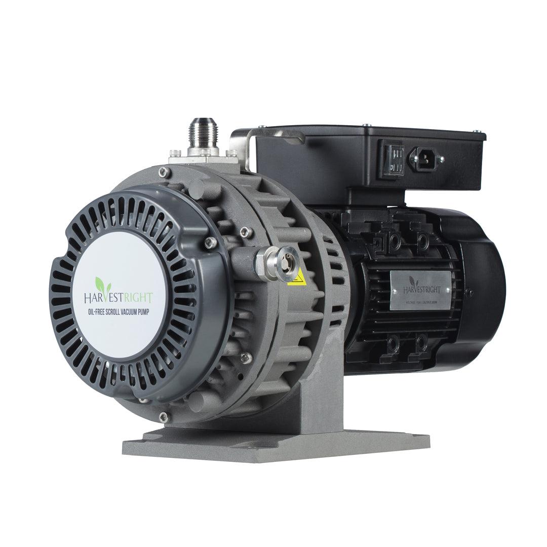 Compact oil free vacuum pump for freeze dryers with 115V US plug and 3/4 JIC flare intake port